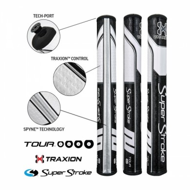 Super Stroke putter grip Traxion Tour Series 3.0 Black/White