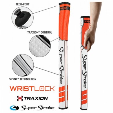 Super Stroke TRAXION Wrist Lock Orange/White