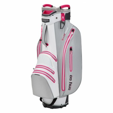 Bennington Cart bag GRID ORGA - Waterproof, Silver  / White / Pink