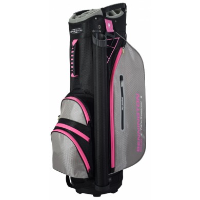Bennington Cart Bag DOJO 14 Water Resistant  Black Grey / Pink