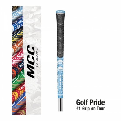Golf Pride TEAMS Multicompound grip - MIDSIZE - Světle modrá/Bílá