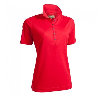 BACKTEE Ladies Quick Dry Perf. Polo, Tango red, vel.XS