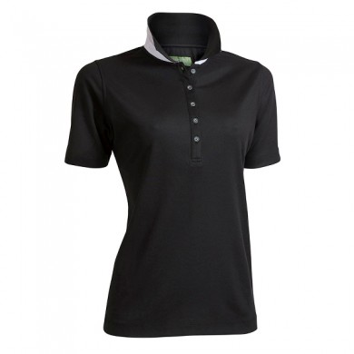 BACKTEE Ladies Quick Dry Perf. Polo, Black, vel.S