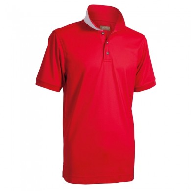 BACKTEE Mens Quick Dry Perf. Polo, Tango red, vel.XS