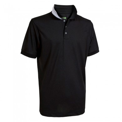 BACKTEE Mens Quick Dry Perf. Polo, Black, vel.M