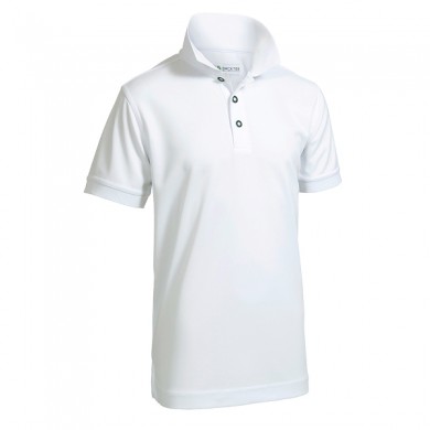 BACKTEE Junior Quick Dry Perf. Polo, Optical white, vel.150