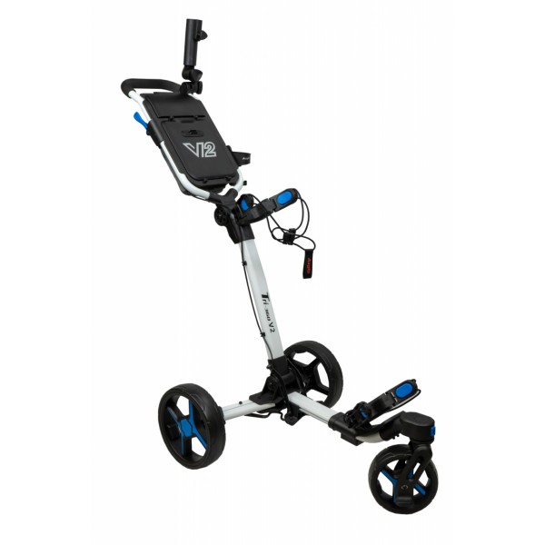 AXGLO Tri-360 V2 ruční tříkolový golfový vozík White / Blue