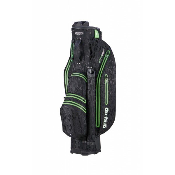 Bennington Cart bag QO 9 - Waterproof, Black Camo / Lime 