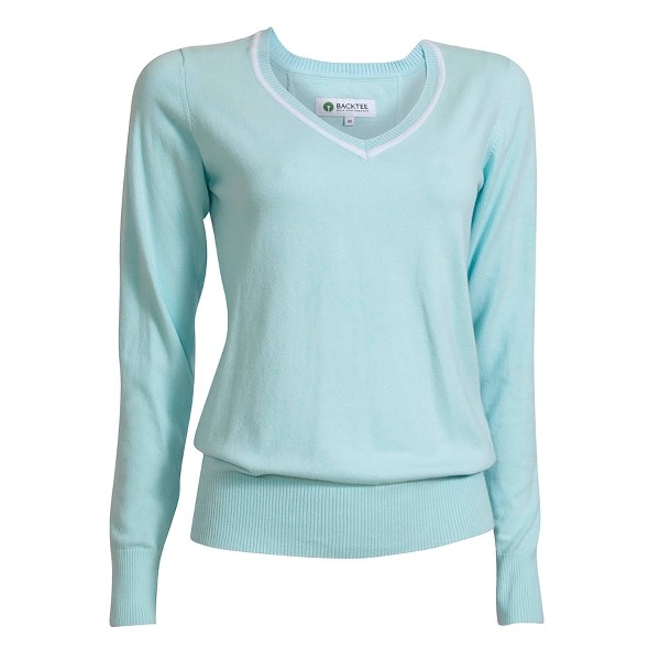 BACKTEE Ladies Solid Stretch Pullover, L. Green,vel. M