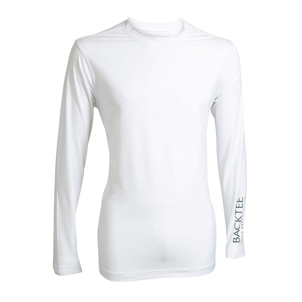 BACKTEE Mens First Skin Round Neck, Optical white, vel.XS