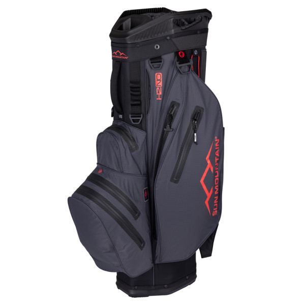 Sun Mountain H2NO Lite Cart bag - Waterproof - Baterry packet - Black / Steel / Red