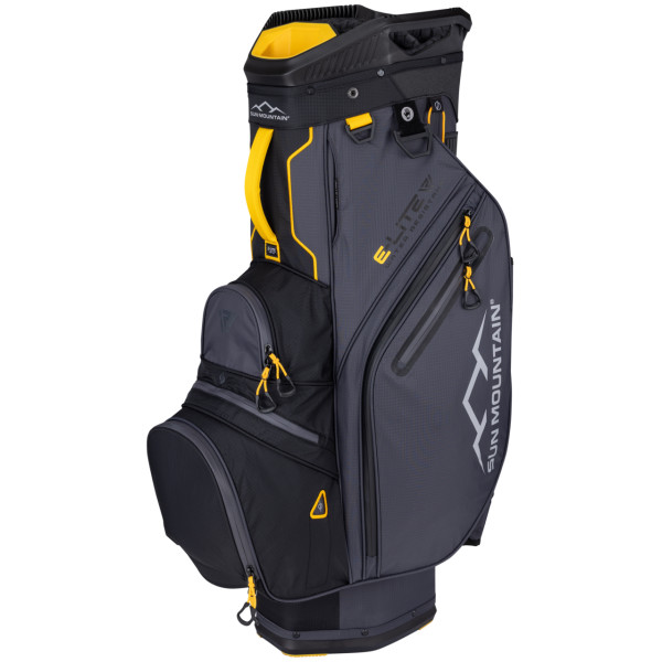 Sun Mountain H2NO E-LITE - 14-WAY Cart bag - Water resistant - Black / Steel / Gold