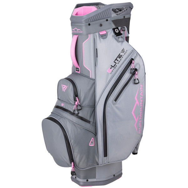 Sun Mountain H2NO E-LITE - 14-WAY Cart bag - Water resistant - Nickel / Cadet / Pink